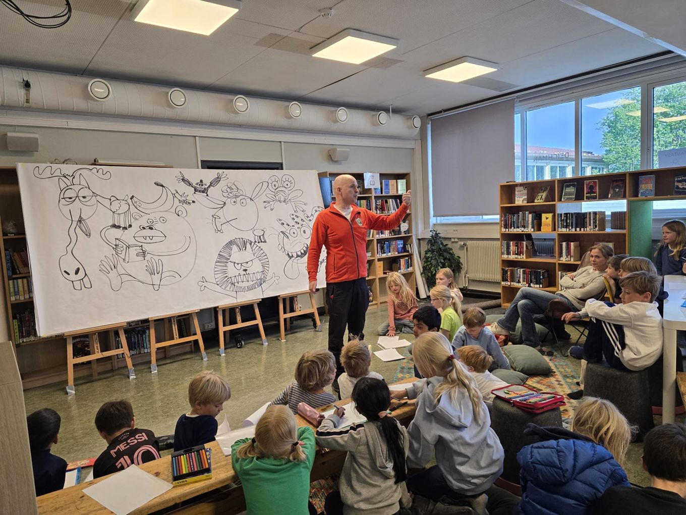 en person som underviser en klasse en person som underviser en klasse