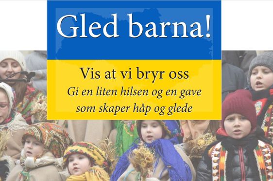 En gruppe barn i vinterklær